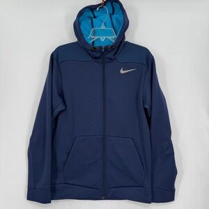 Nike Therma-FIT Full Zip Hoodie Mens Medium Navy Blue 644313-410 Jacket